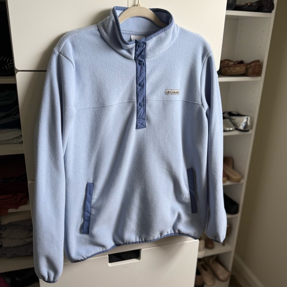 Columbia Light Blue Fleece Sweater